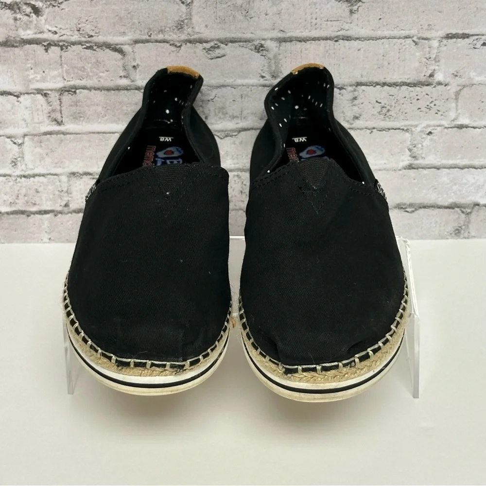 Bobs from Skechers Shoes Womens 8 Breeze Espadrille Black Canvas Comfort 32719